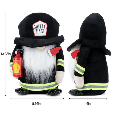 Rae Dunn "Safety First" Firefighter Gnome