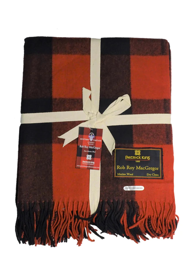 Merino Wool Tartan Blanket - Rob Roy