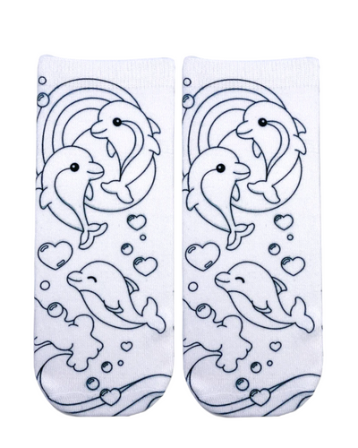 Dolphin Coloring Socks
