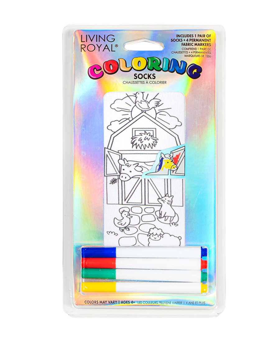 Farm Coloring Sock