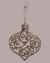 Rose Gold Heart/Finial Ornament