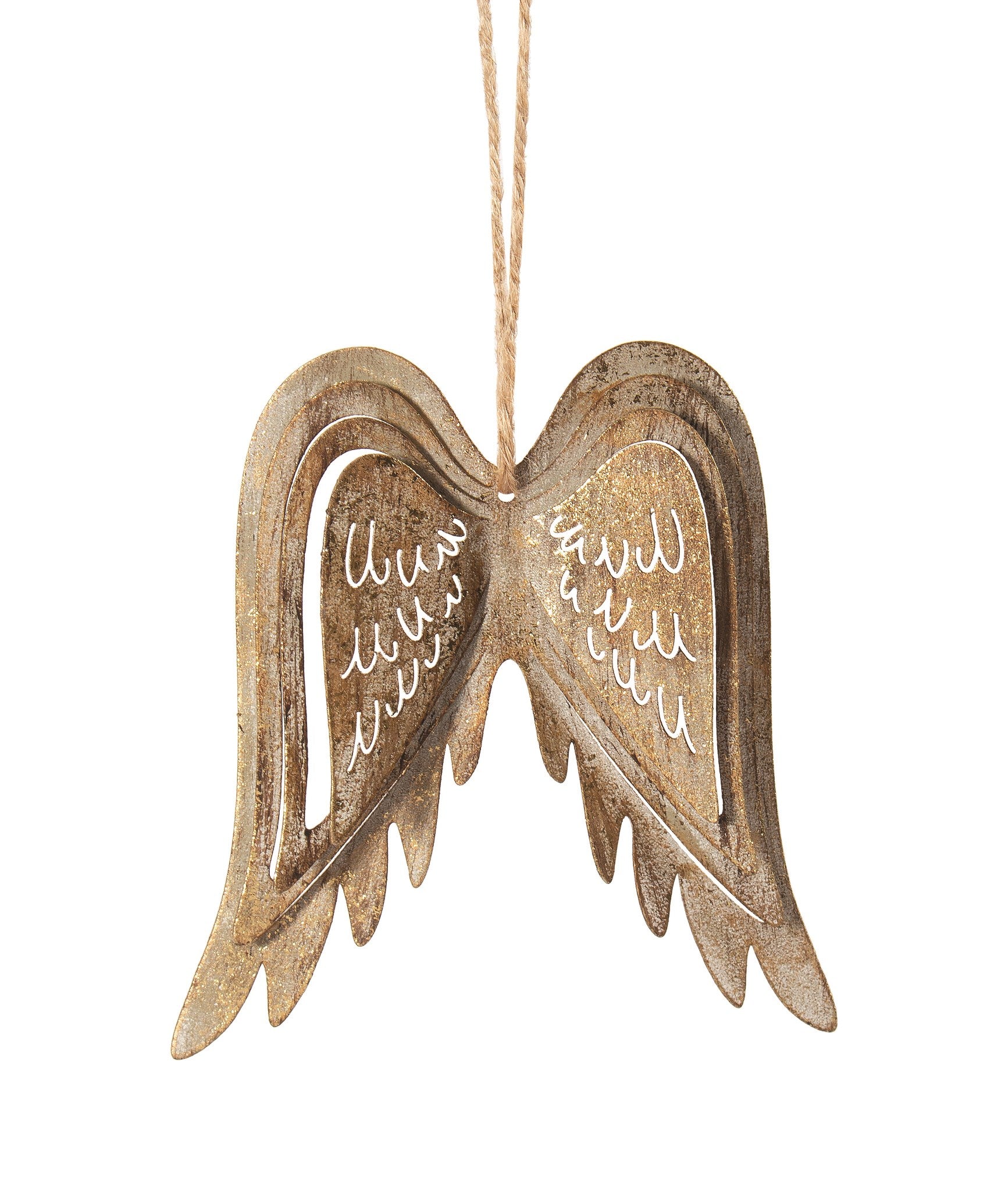 Metal Gold Wings Ornament