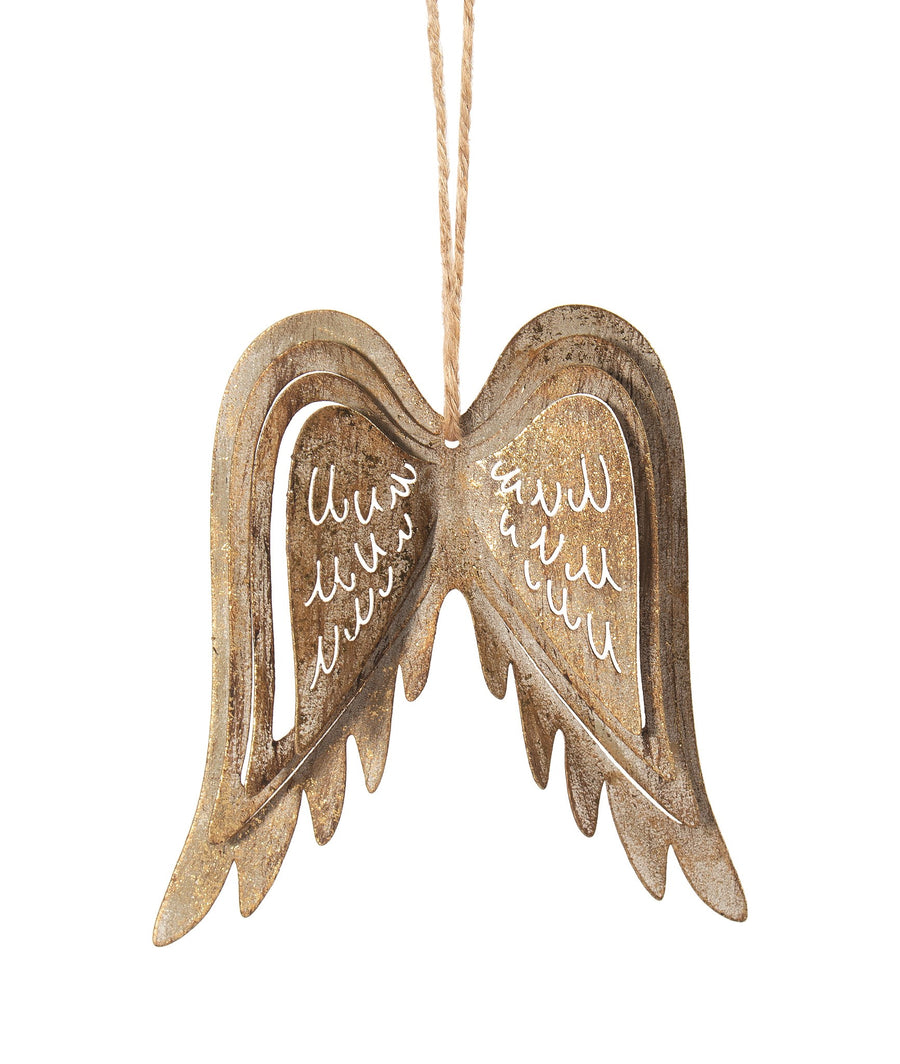 Metal Gold Wings Ornament