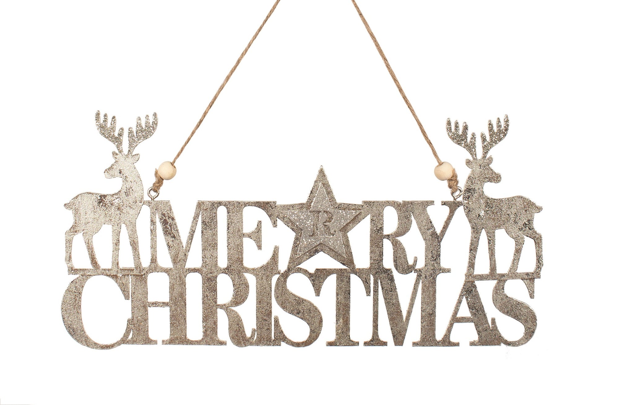 Silver "Merry Christmas" Hanger