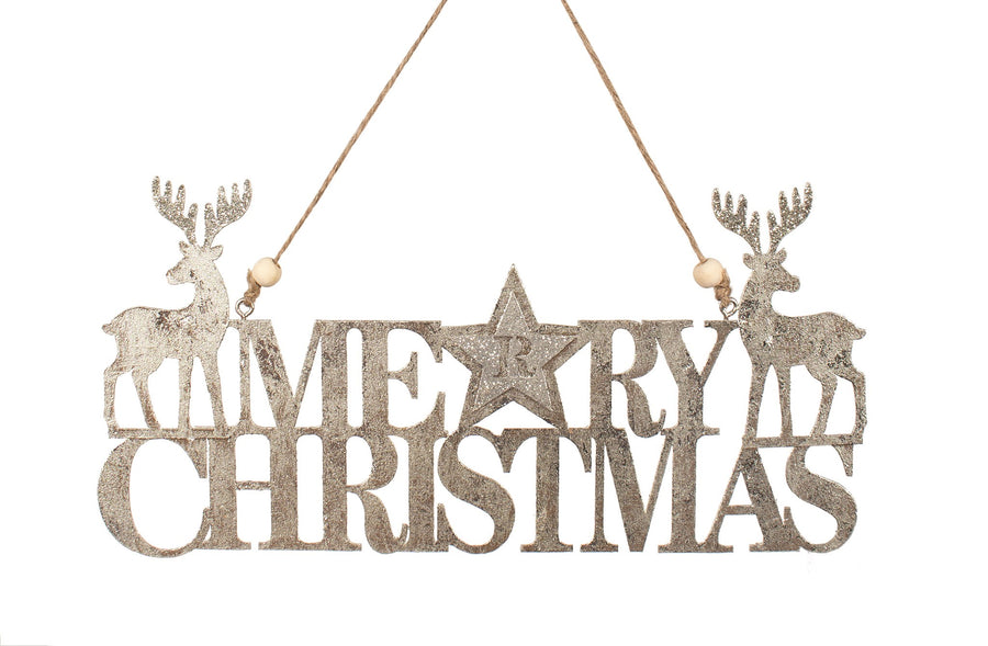 Silver "Merry Christmas" Hanger