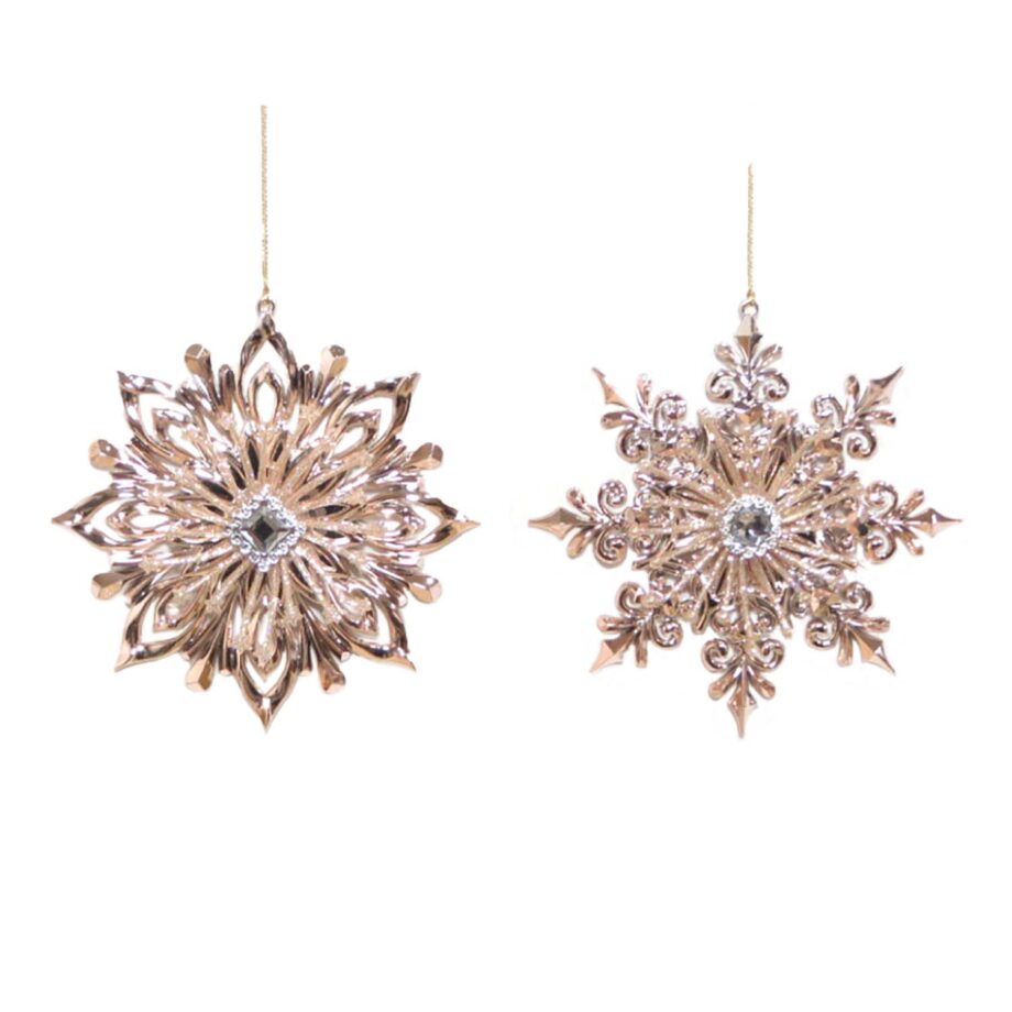 Snowflake Rose Gold Ornament