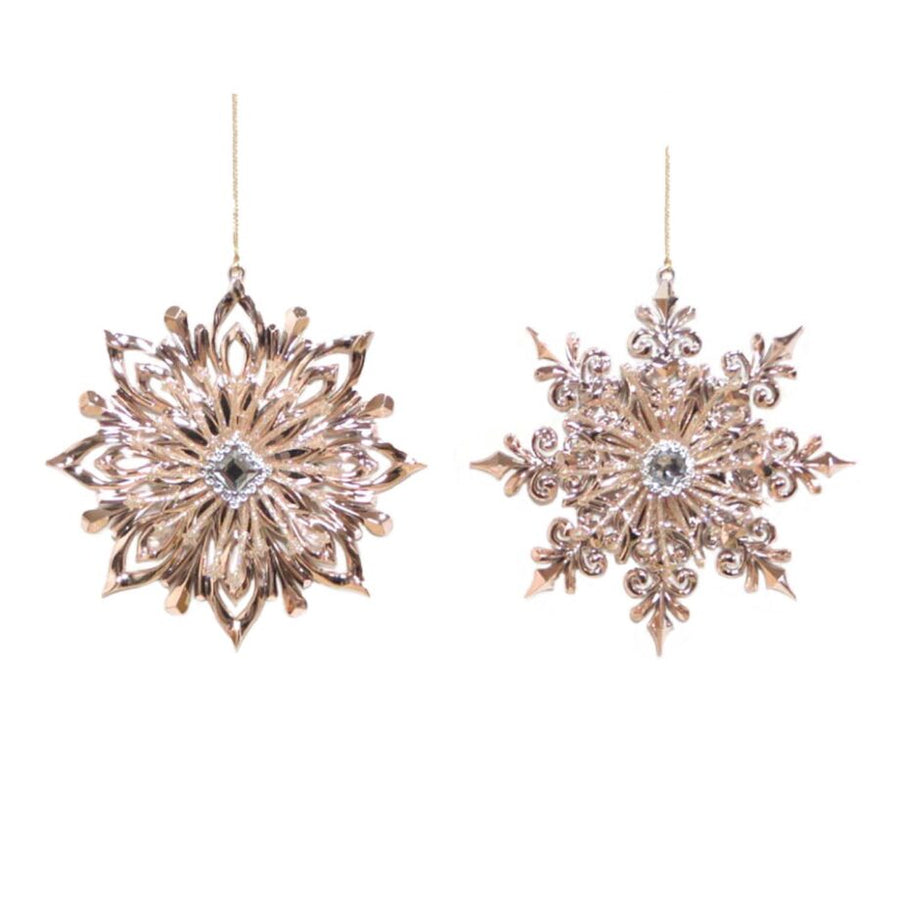 Snowflake Rose Gold Ornament