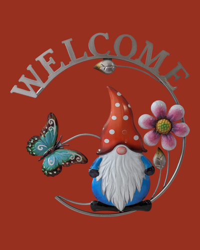 Hanging Welcome  Spring Gnome