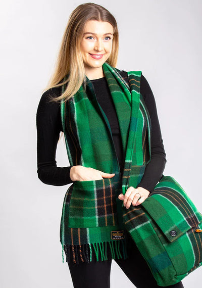 Tartan Wool Pocket Scarf - Spirit of Ireland