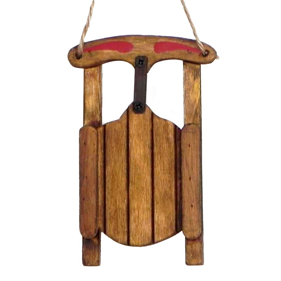 Wooden Sled Ornament