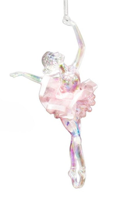 Ballerina Clear Pink Ornament