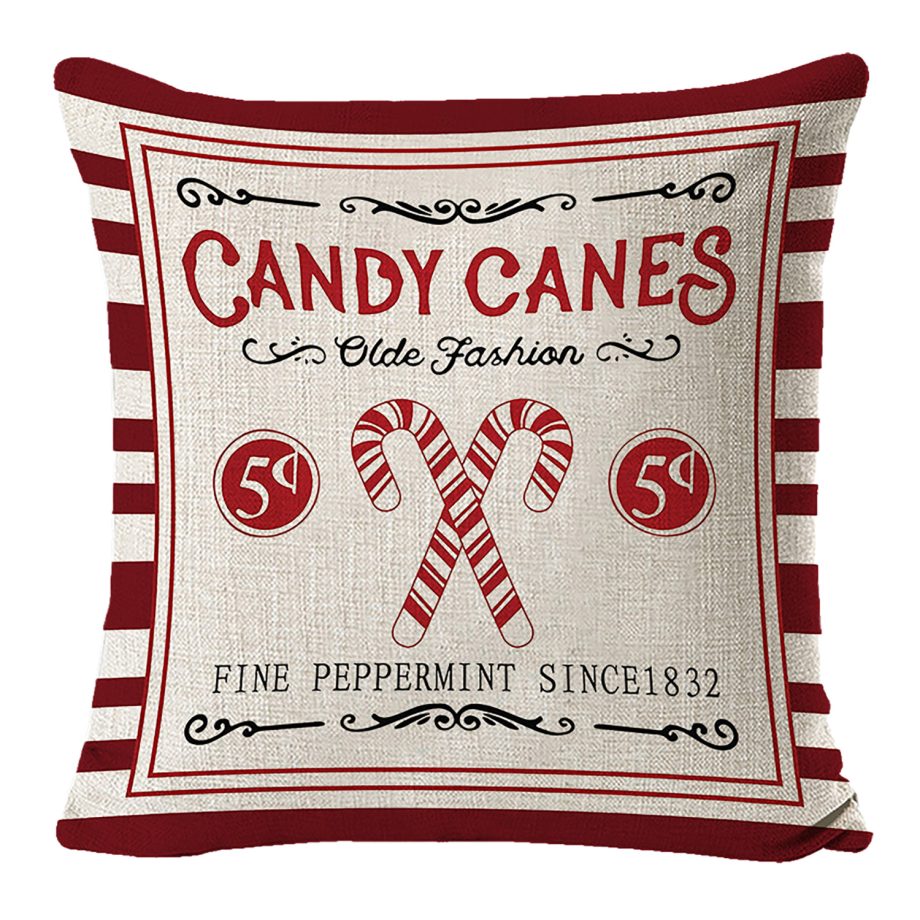 Decorative Cushion "Candy Canes"