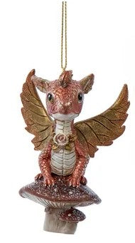 Brown, Green & Copper Dragon Ornaments