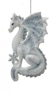 Silver and White Dragon Ornaments