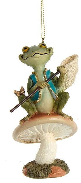 Fishing Frog Ornaments