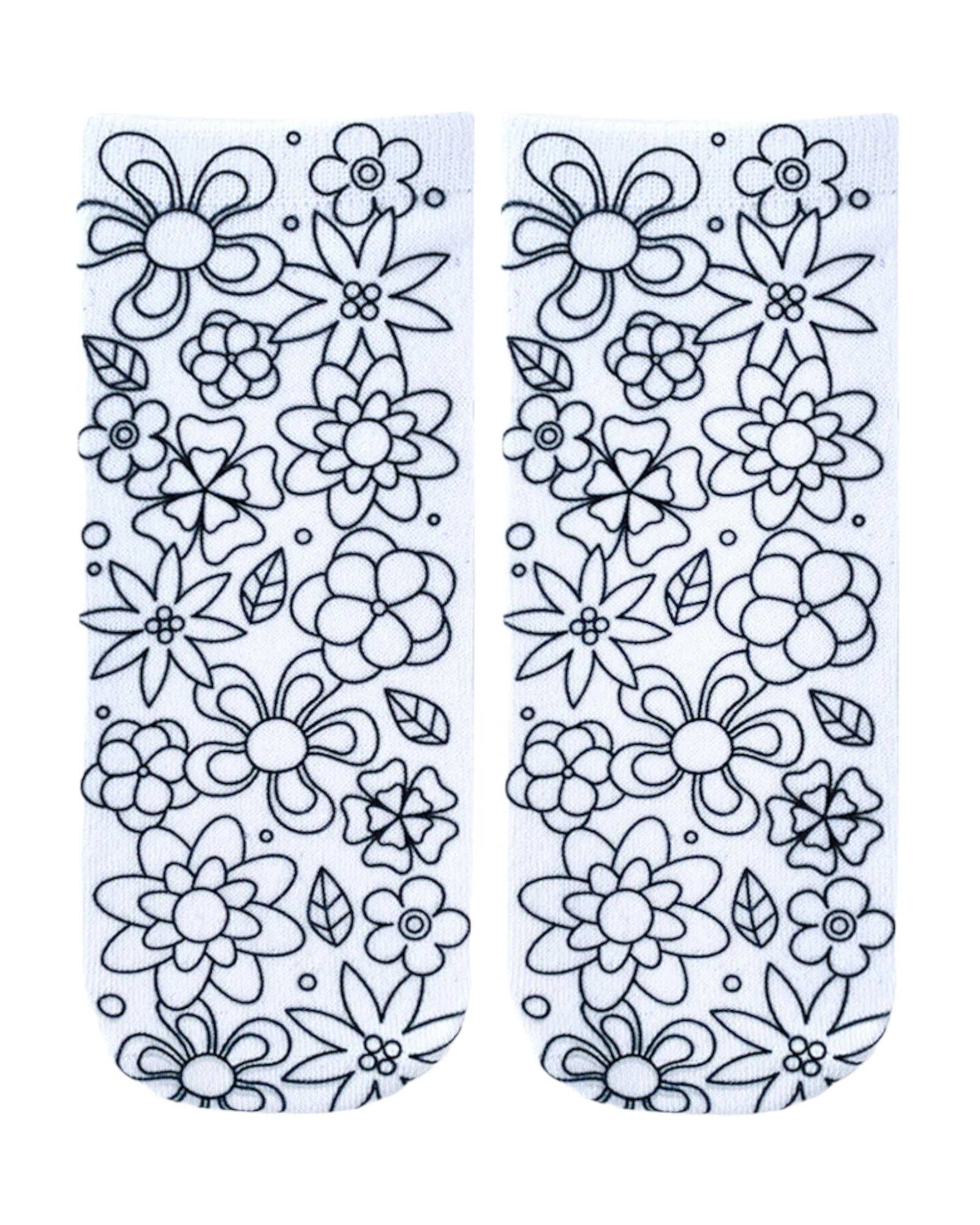 Flower Party Coloring Socks