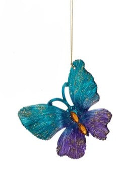 Teal & Purple Butterfly & Dragonfly Ornaments