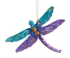 Teal & Purple Butterfly & Dragonfly Ornaments