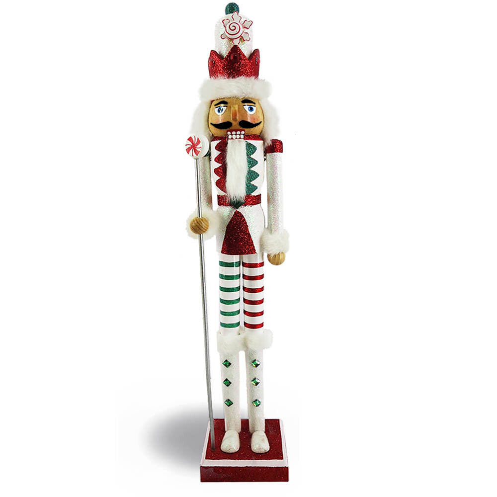 Slim Candy Cane Nutcracker