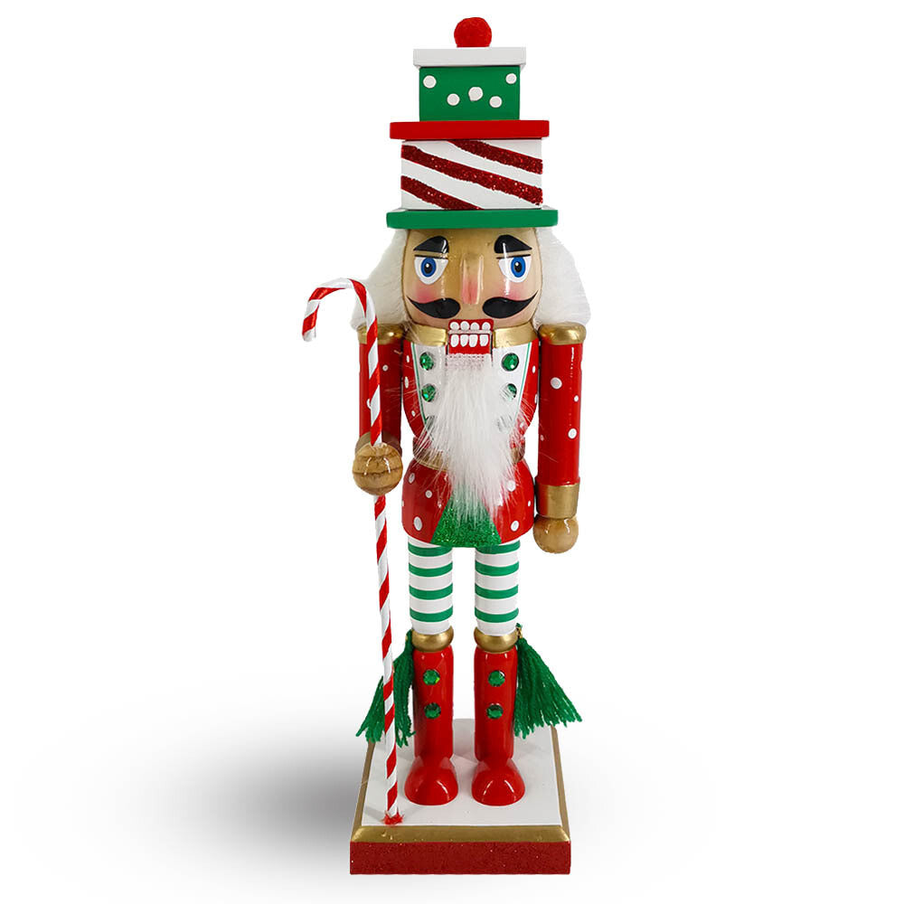Candy Cane Nutcracker Soldier
