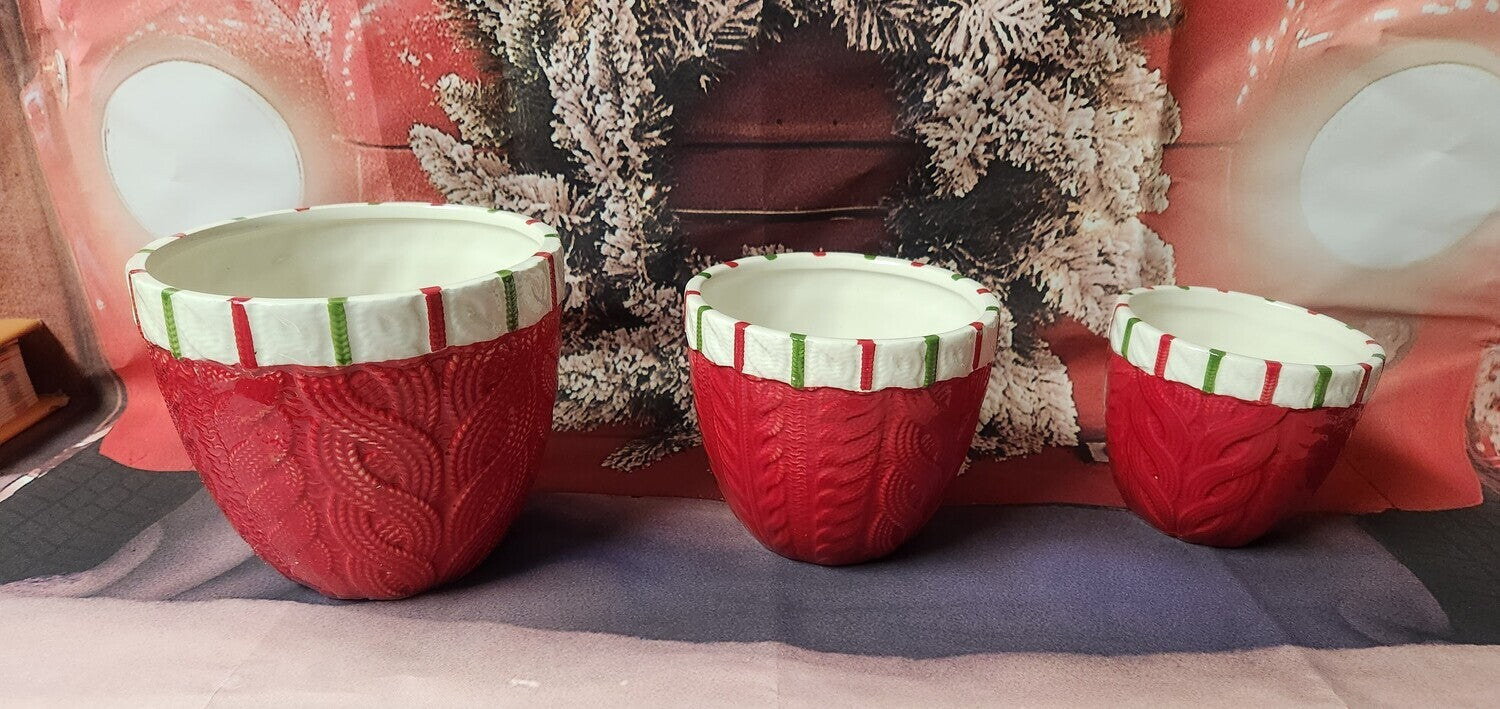 Red Bowl Set of 3