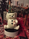 Retro Candy Cane Snowman w/Tree Med.