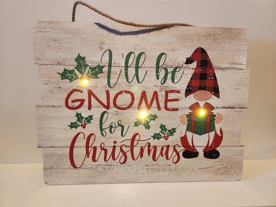 MDF 16"x12" 3 LED Gnome