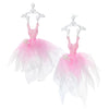 Clear/Pink Ballerina Dress 4" W/Hanger