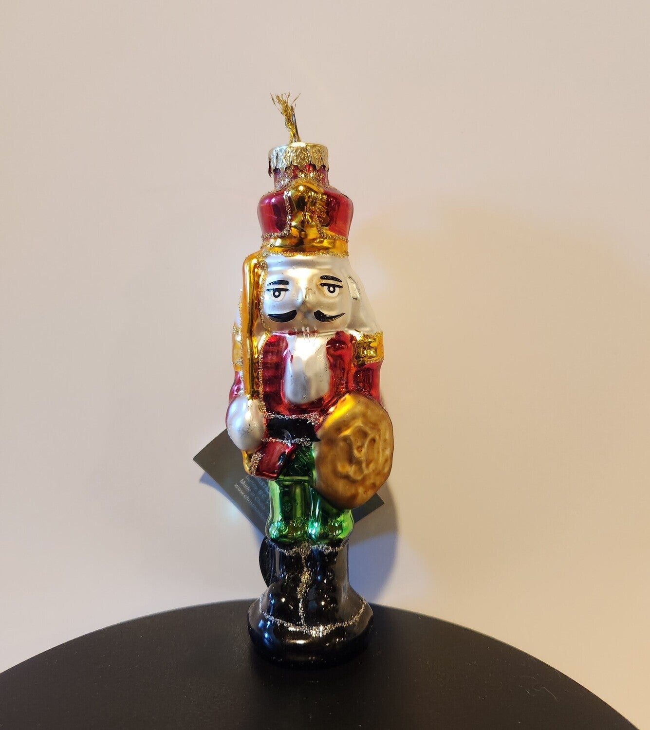 Glass Nutcracker Ornament