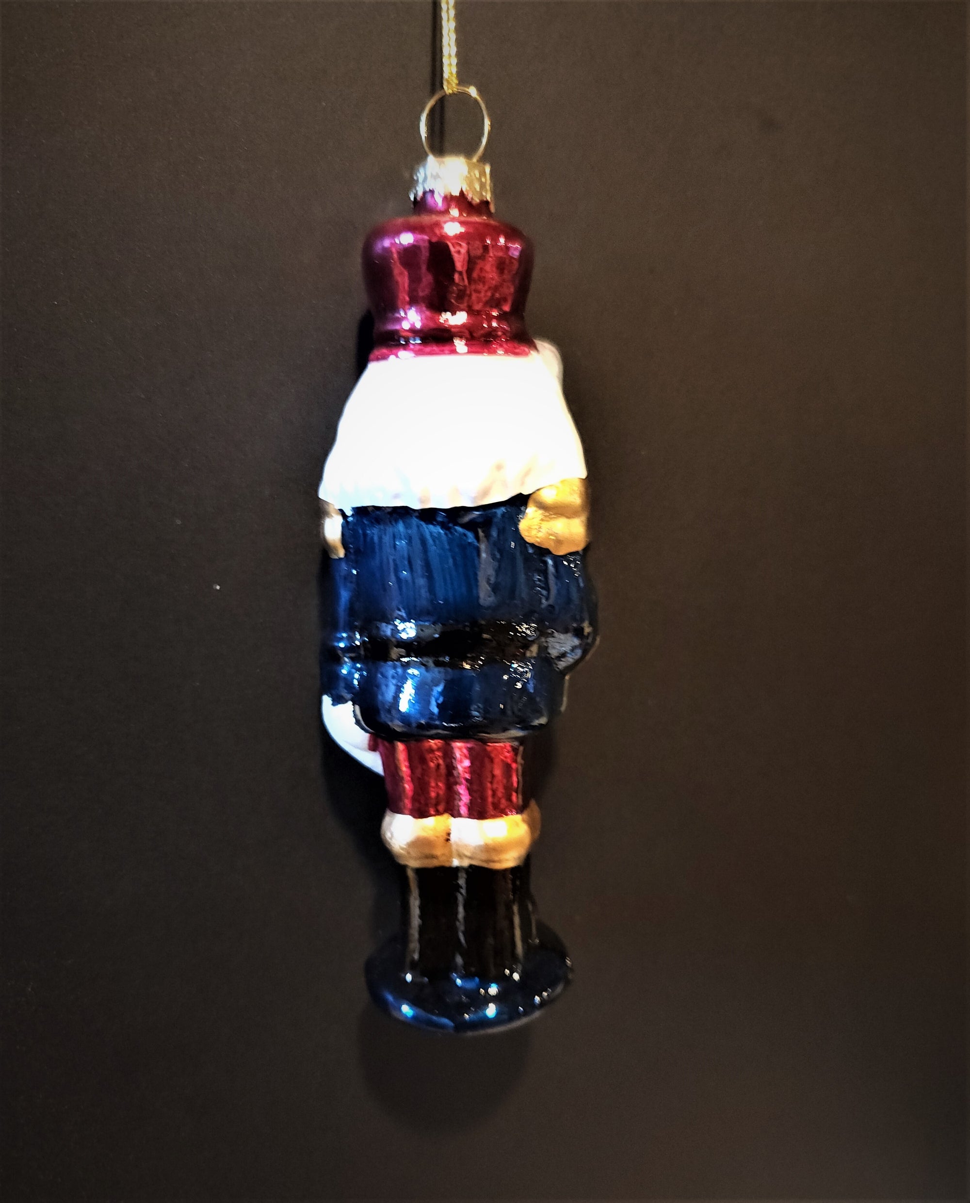 Glass Ornament Soldier Nutcracker