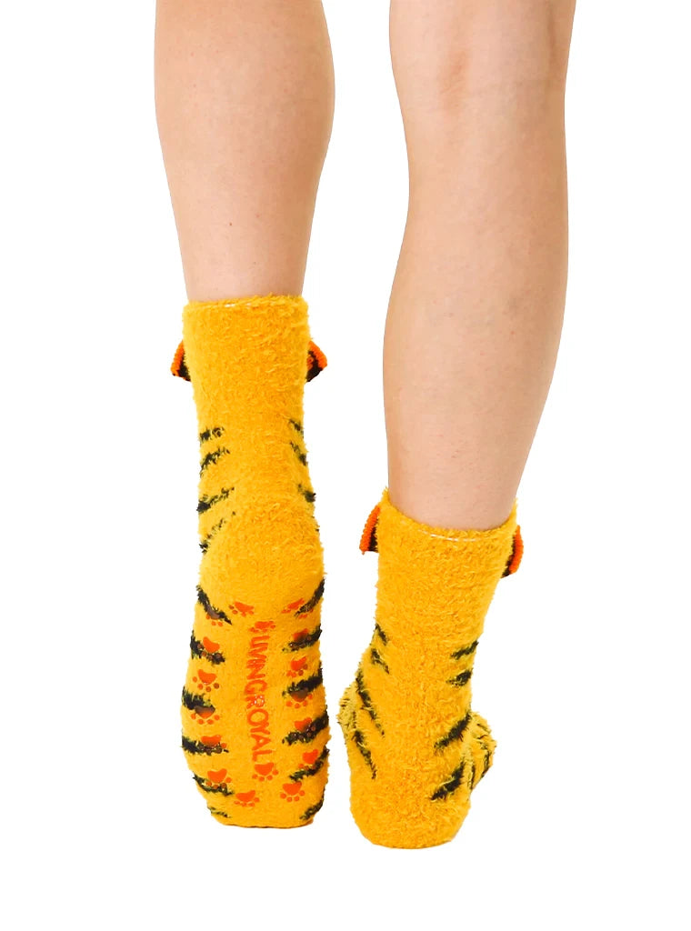 Fuzzy Tiger Crew Socks