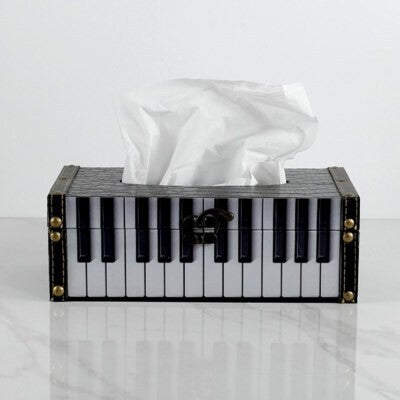 Piano Key Board Tissue Box