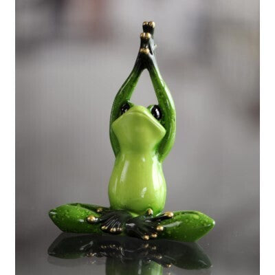 Yoga Frog Figurine